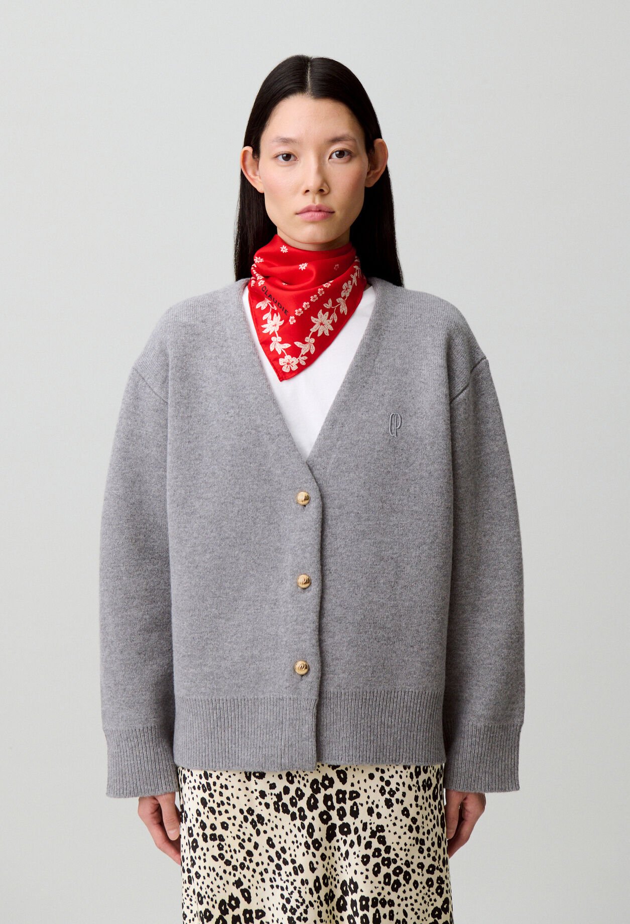 Cárdigan oversize de mezcla de lana