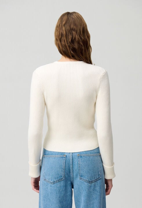 Chaqueta de lana abotonada