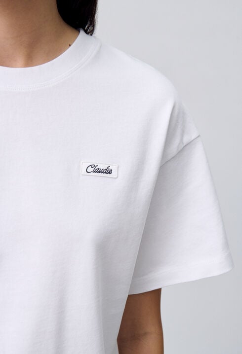 Camiseta de algodón de corte amplio