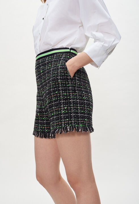 Pantalón corto de tweed