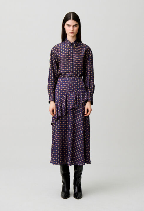 Falda fluida estampada