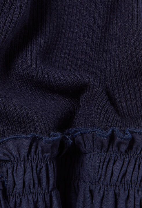 Vestido bimateria de punto