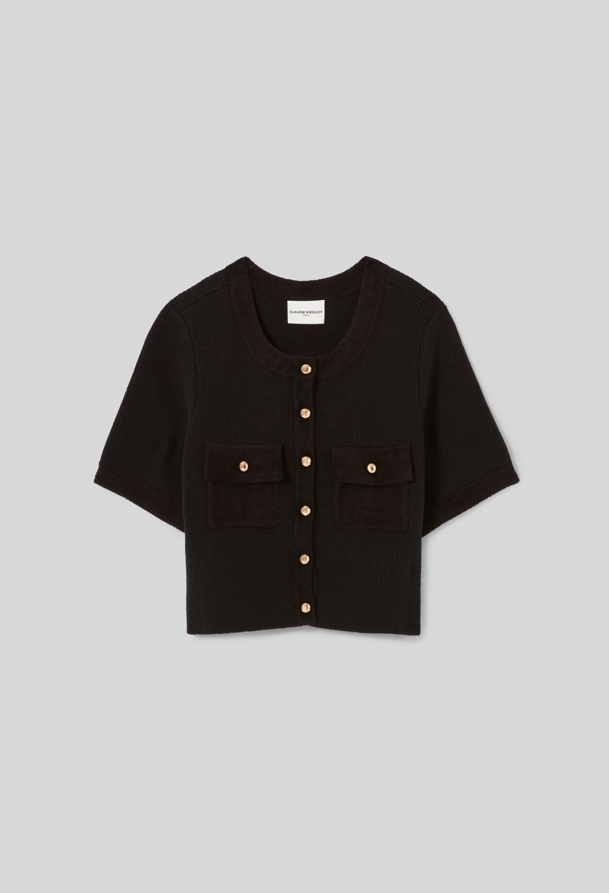 Cardigan de punto de terciopelo