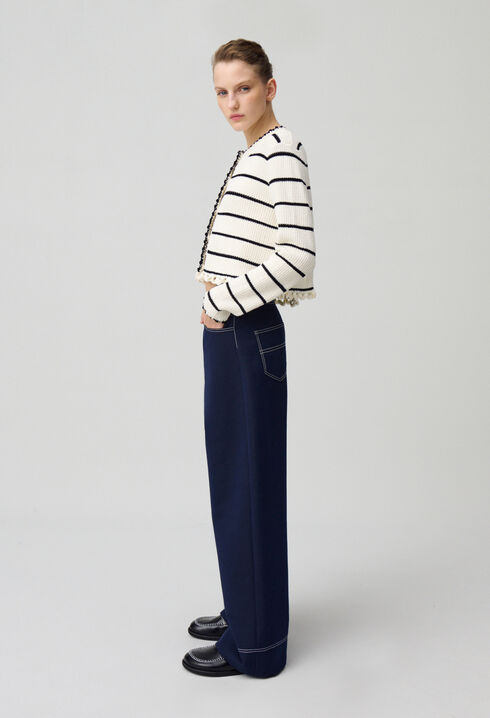 Pantalón ancho con dobladillos