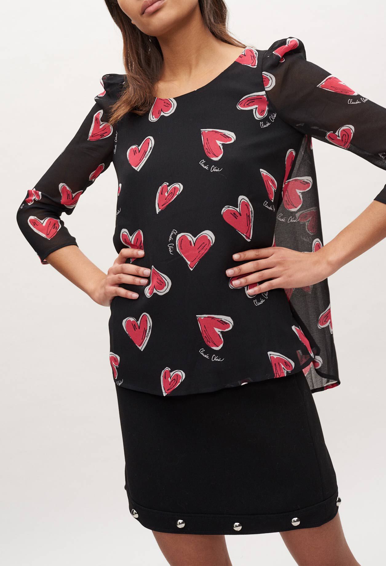 Blusa suelta estampada
