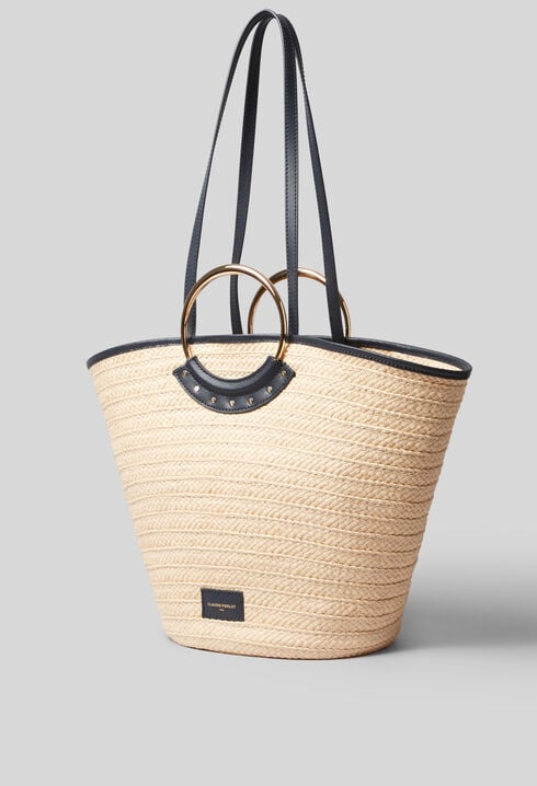 Bolso de rafia con asas trenzadas