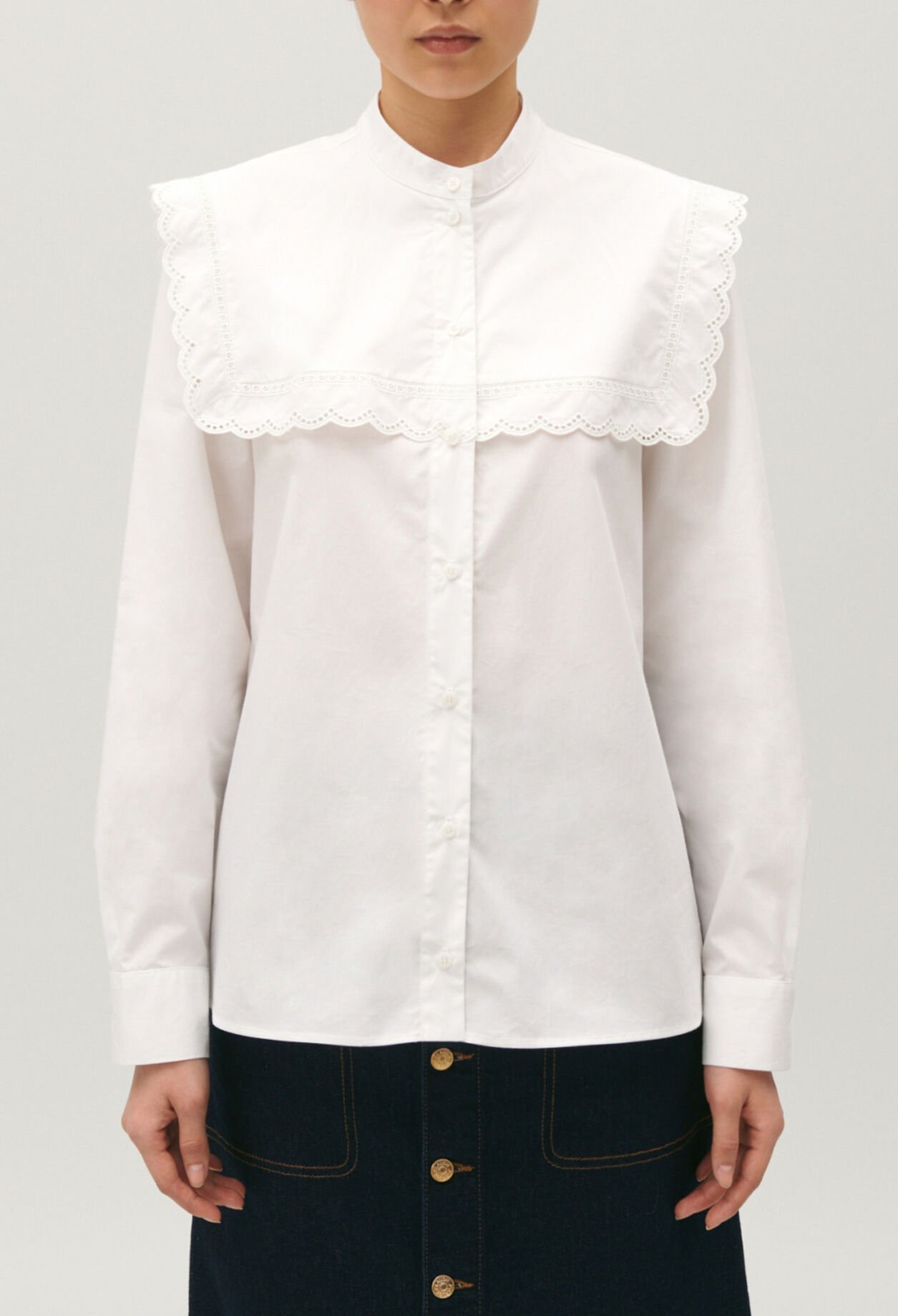 Camisa de encaje blanco