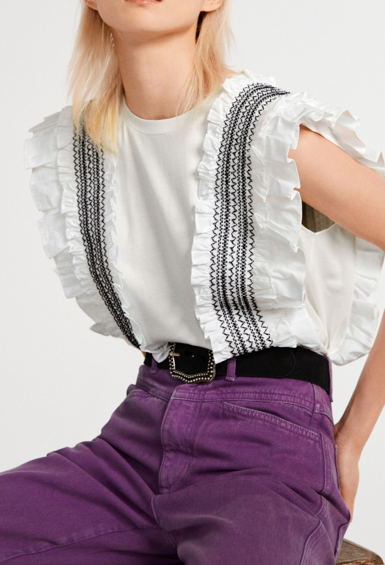 Camiseta con volantes