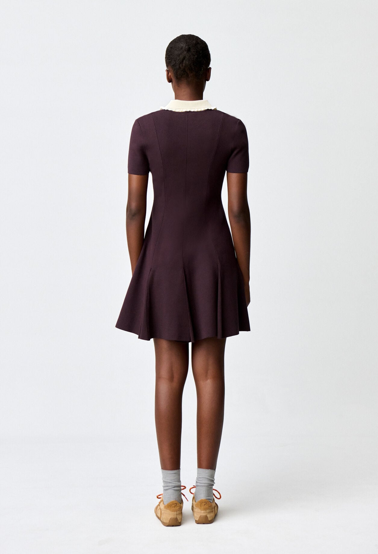 Vestido evas&eacute; punto cuello camisa