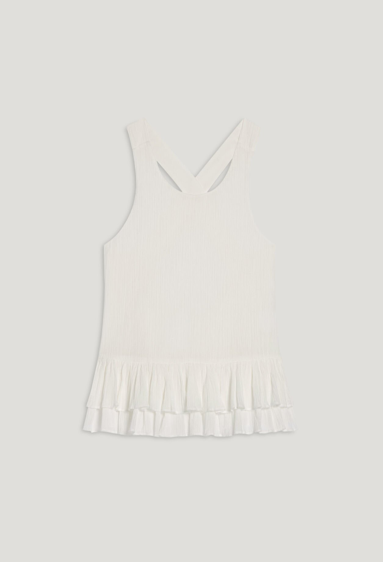 Top corto con volantes