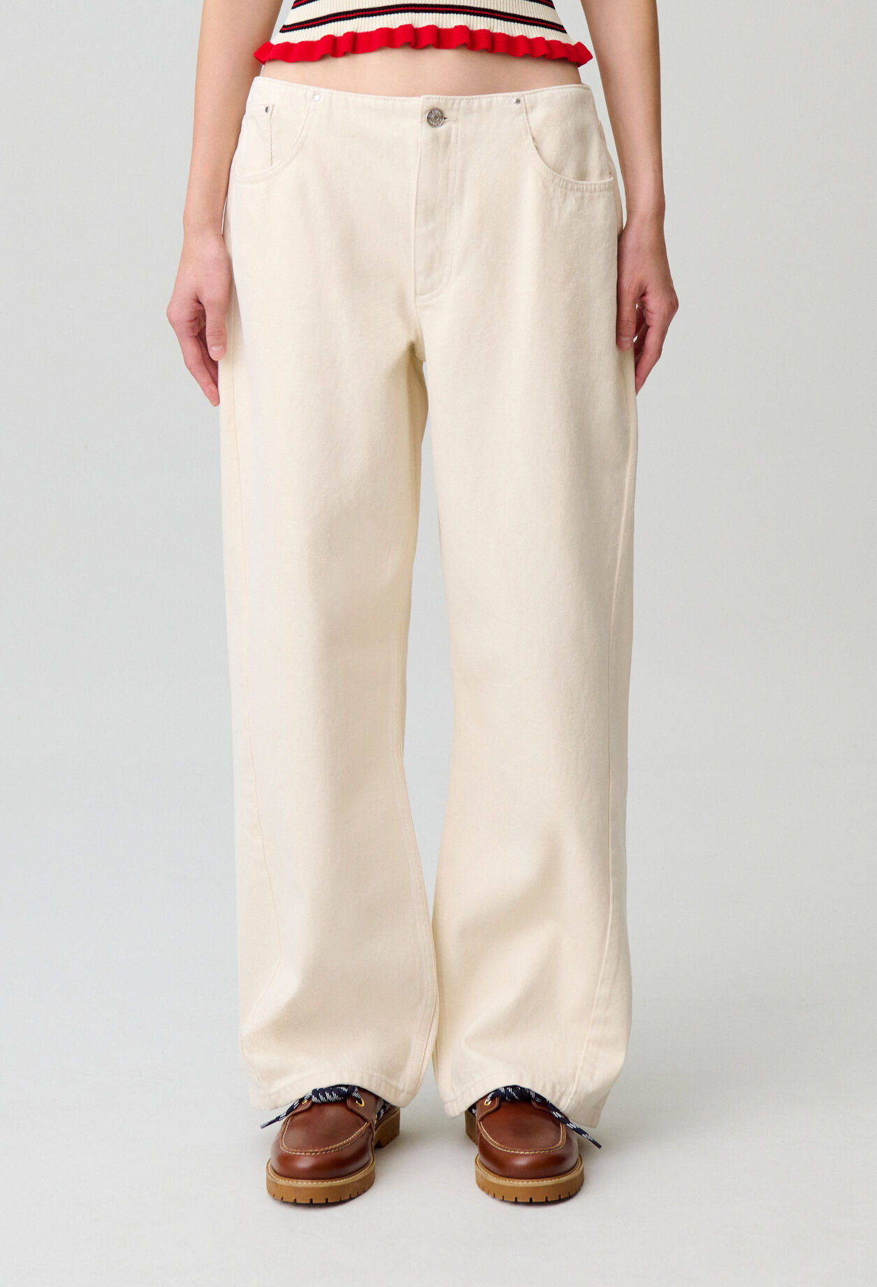 Vaquero denim de algodón crudo