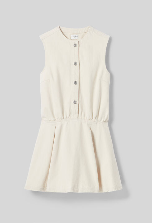 Vestido denim claro evasé