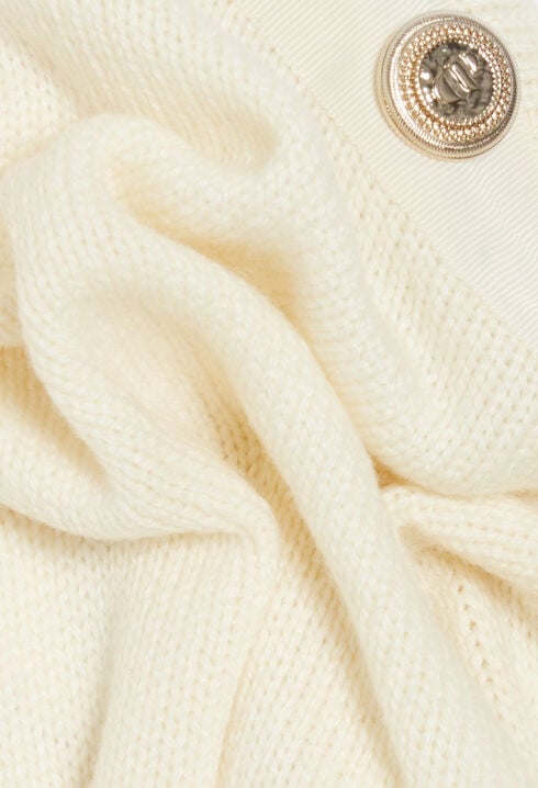 Jersey de cuello alto color crudo