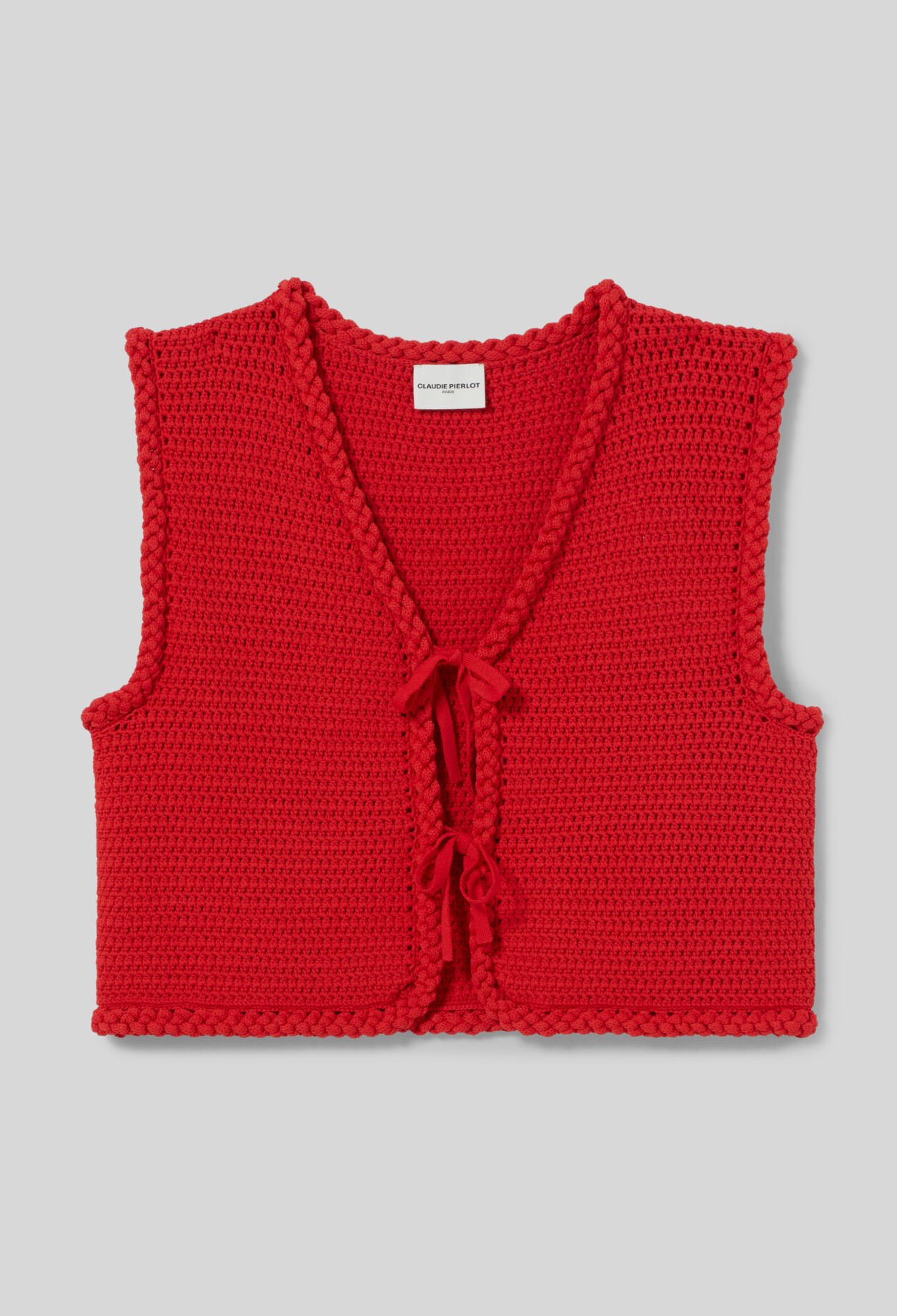Chaleco de crochet sin mangas