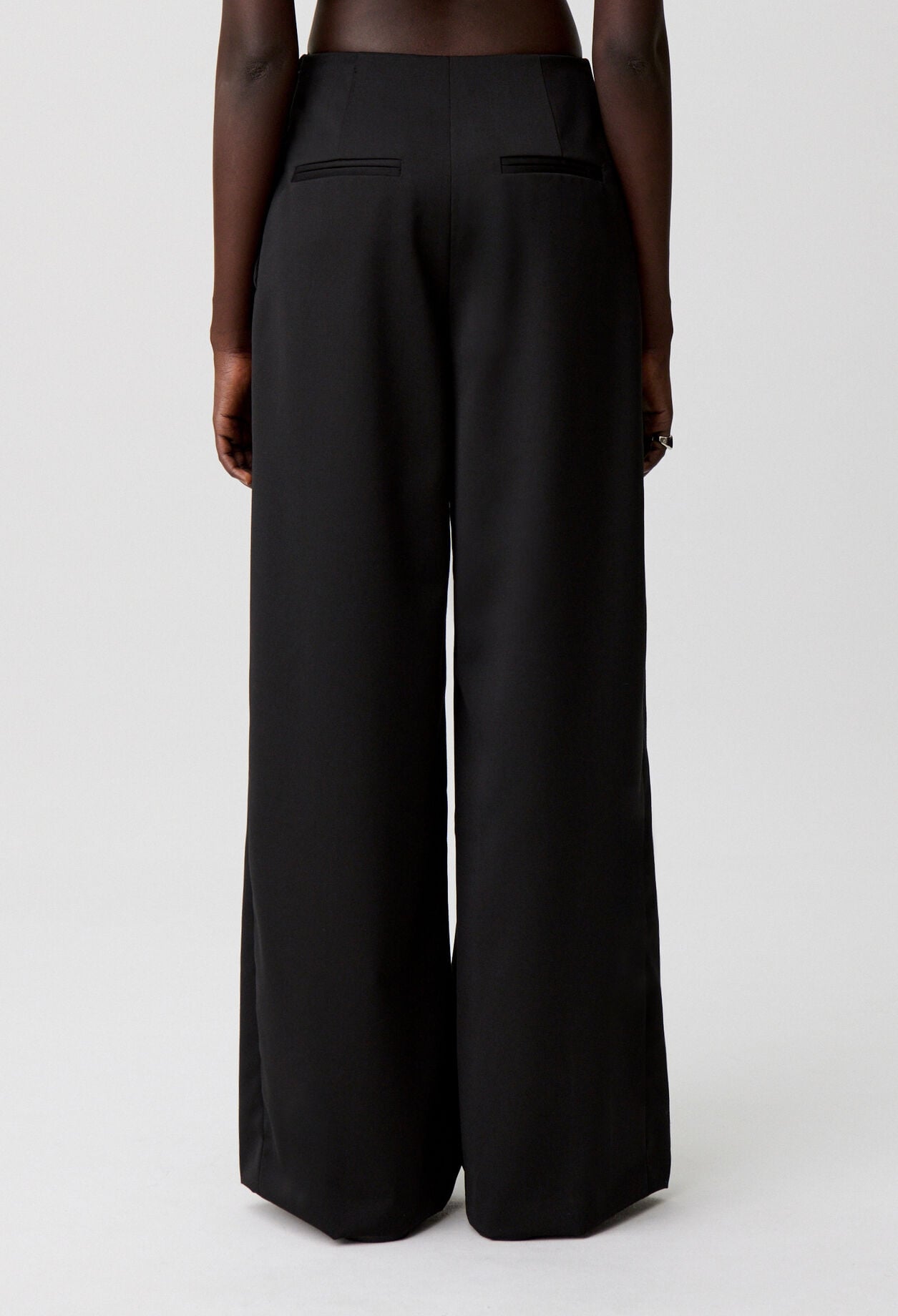 Pantal&oacute;n ancho de mezcla de lana