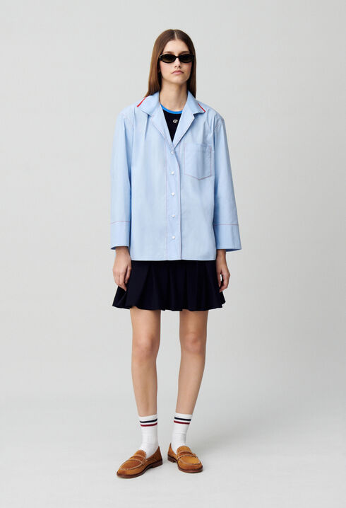 Camisa oversize contrastada