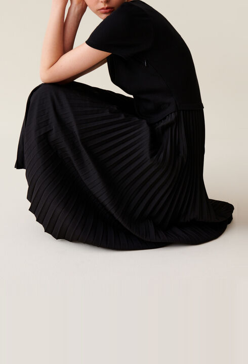 Vestido Twist de dos materiales