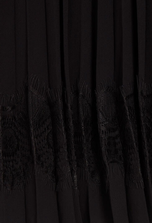 Vestido Twist corto plisado negro 