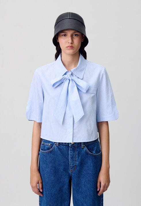 Camisa corta de cuadros