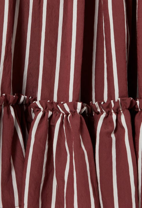 Falda larga de rayas