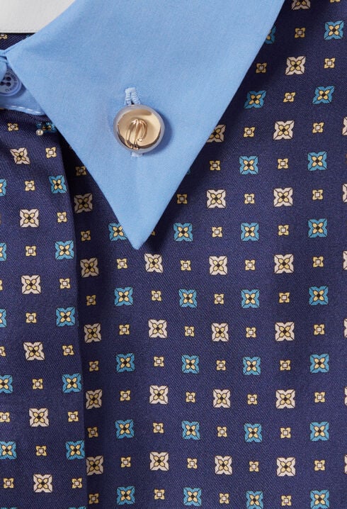 Camisa de seda estampada