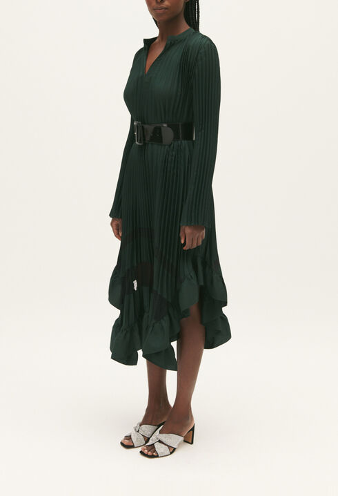 Vestido midi plisado