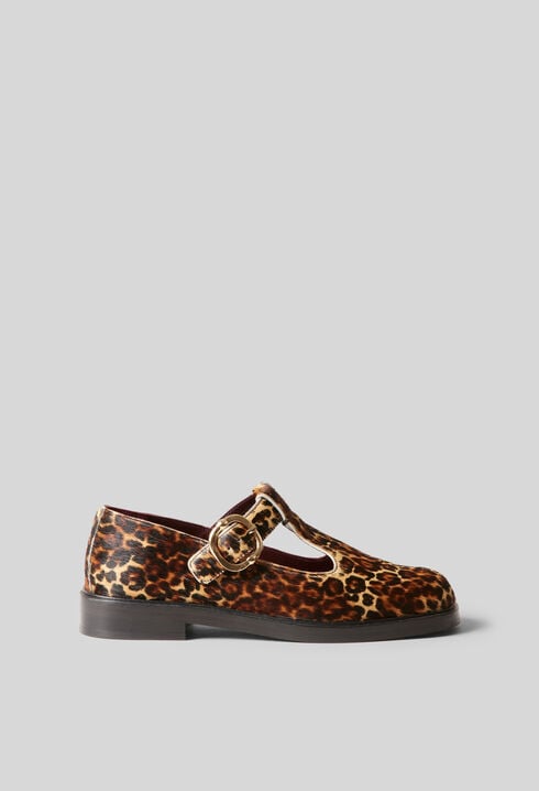 Babies de cuero estampado leopardo