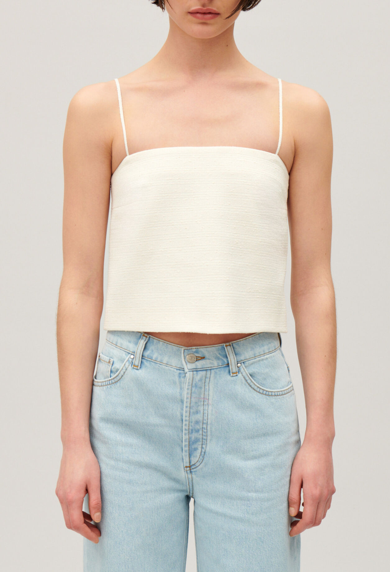 Top corto tweed