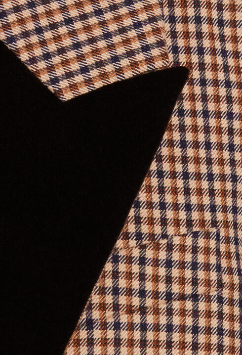 Chaqueta de traje estampado de cuadros