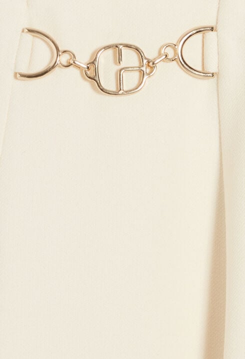 Falda midi gourmet marfil