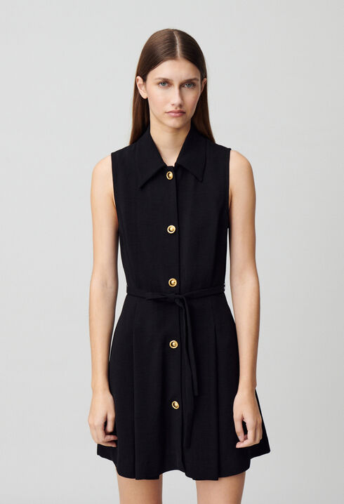 Vestido corto sin mangas