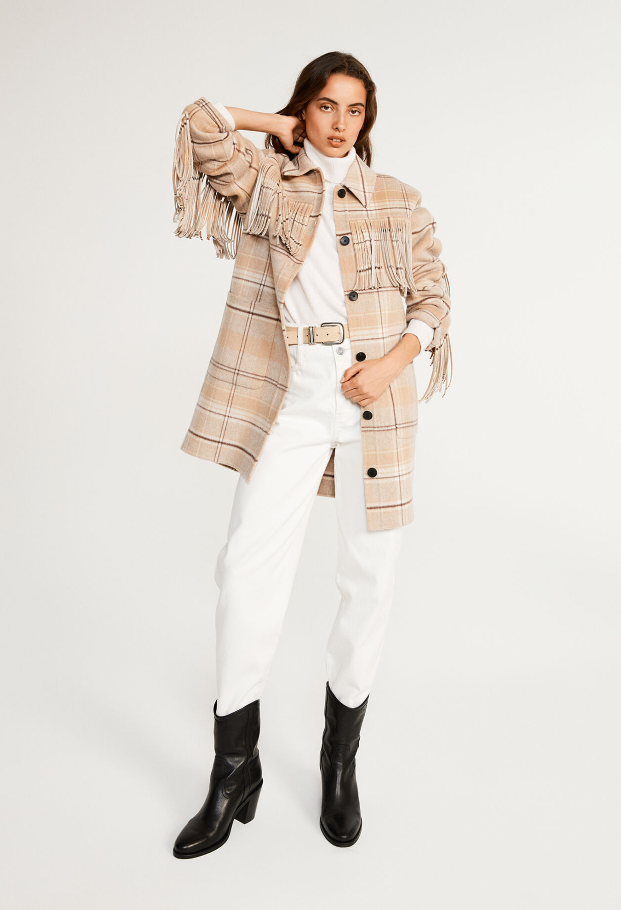 Chaqueta a cuadros oversize