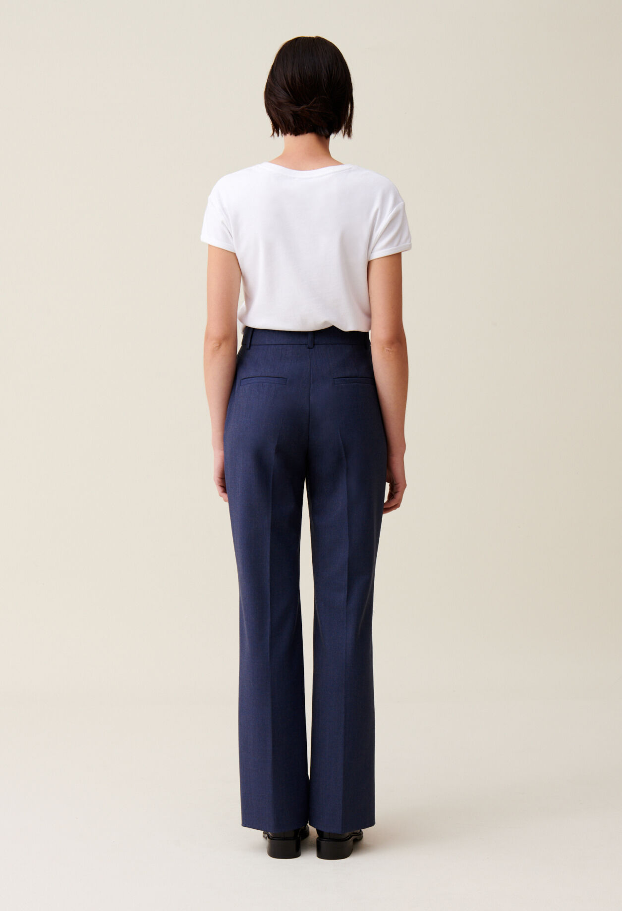 Pantalón de traje lana azul marino