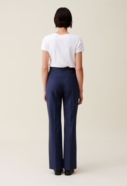Pantalón de traje lana azul marino