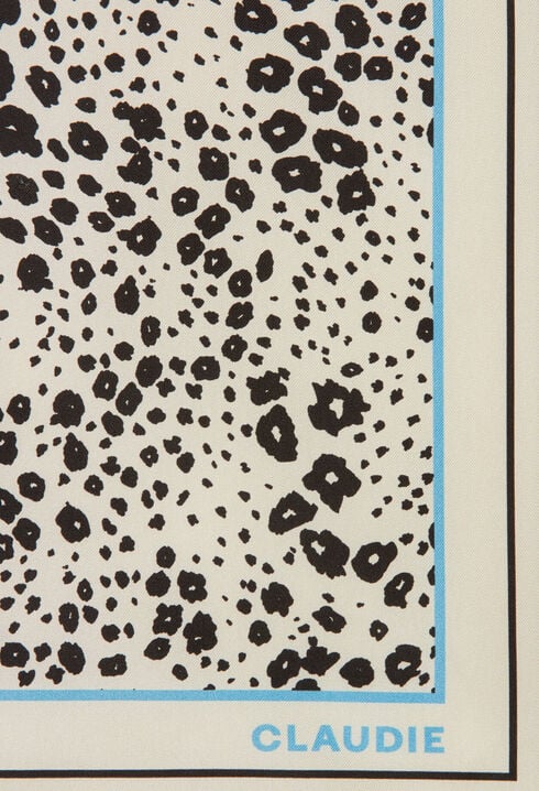 Fular de seda leopardo