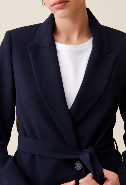 Chaqueta de traje azul marino 