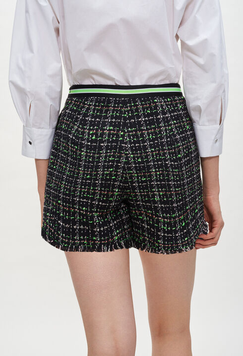 Pantalón corto de tweed