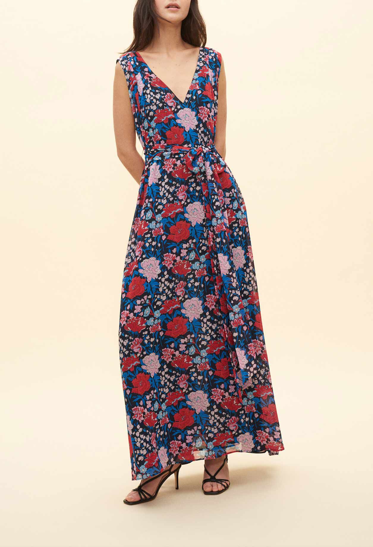 Vestido sin mangas de flores