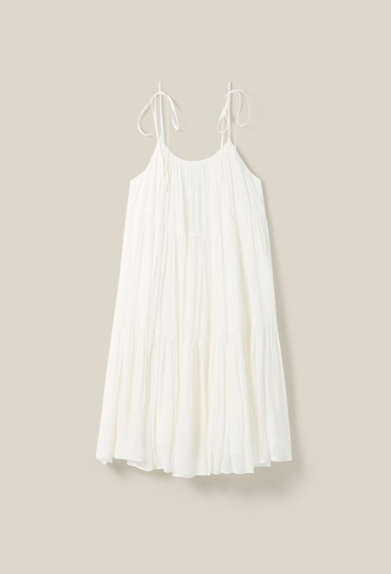Vestido corto babydoll crudo