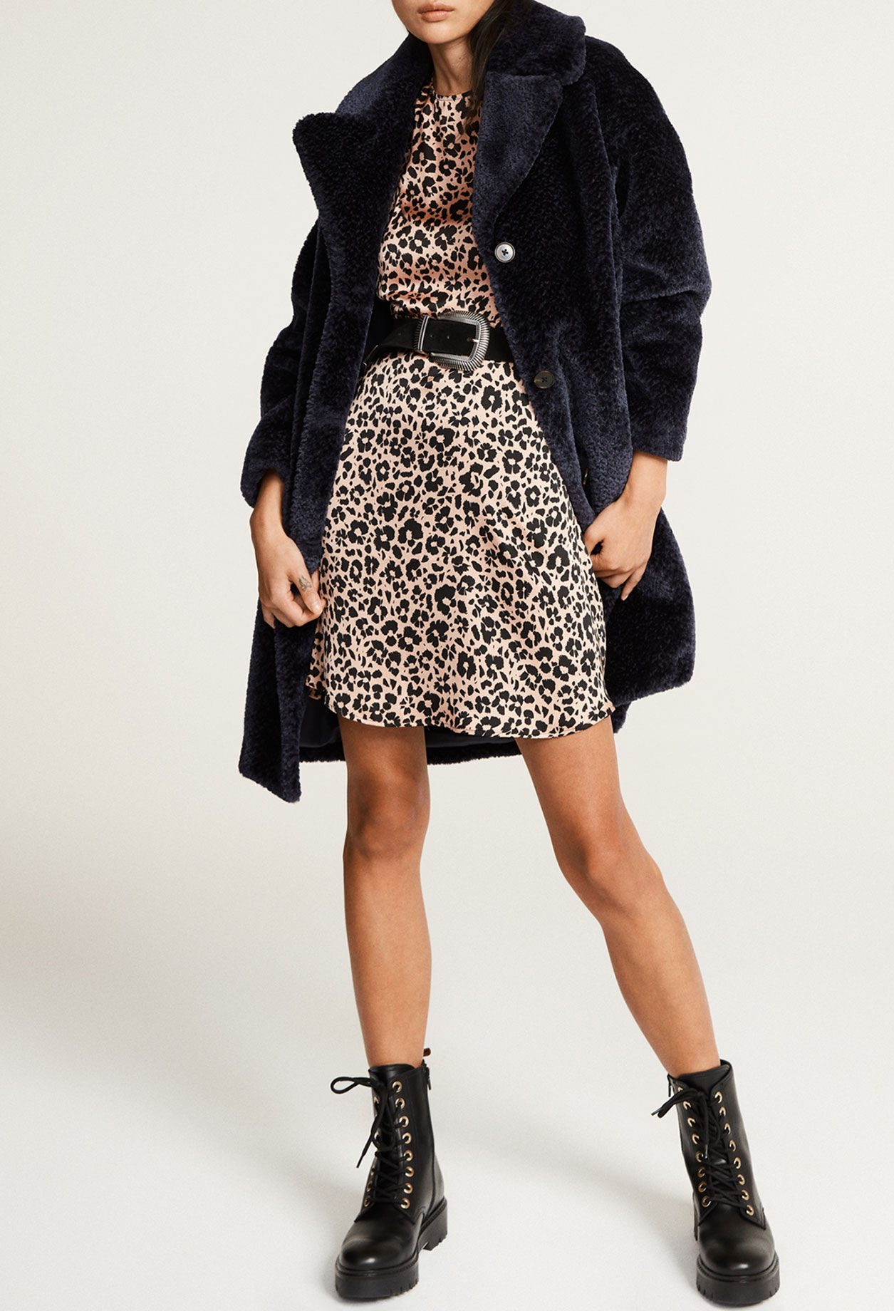 Vestido de patinadora de leopardo
