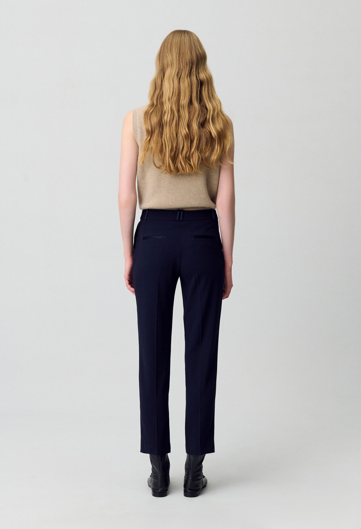 Pantalones de traje liso