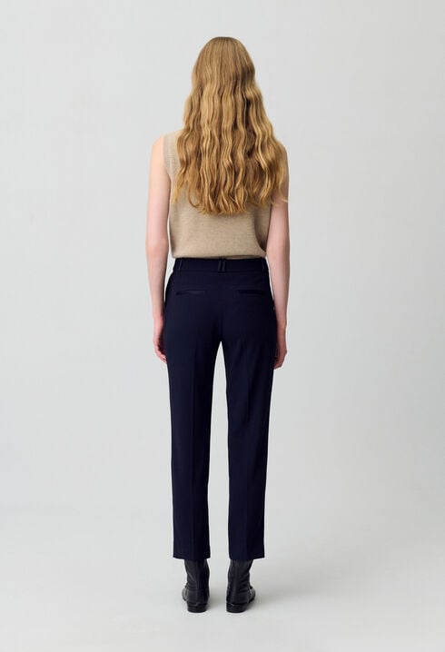 Pantalones de traje liso