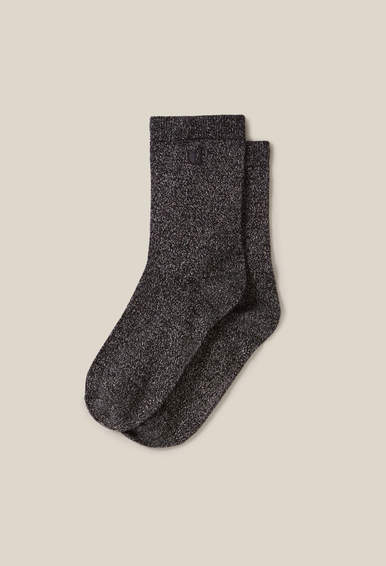 Calcetines negros brillantes