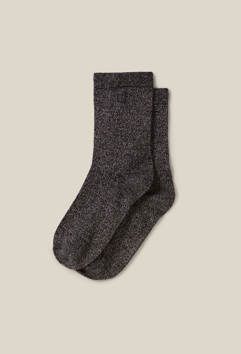 Calcetines negros brillantes