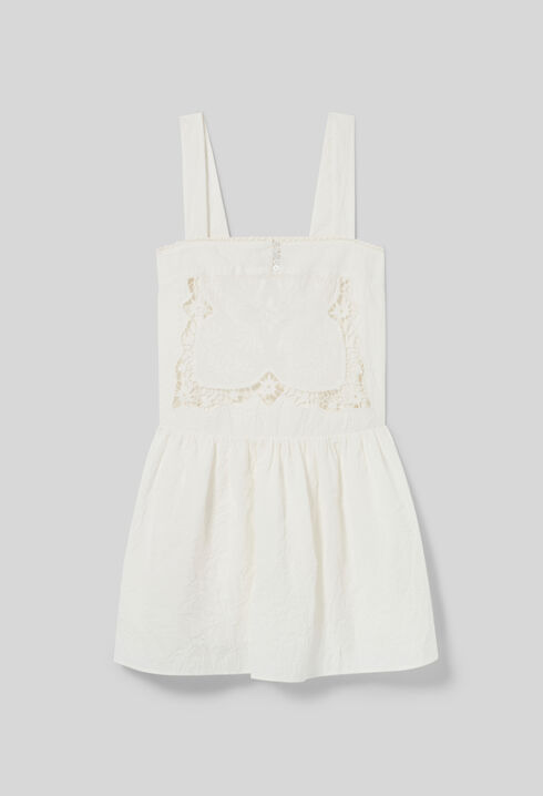 Vestido corto con busto bordado