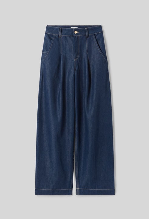Vaquero de denim índigo recto