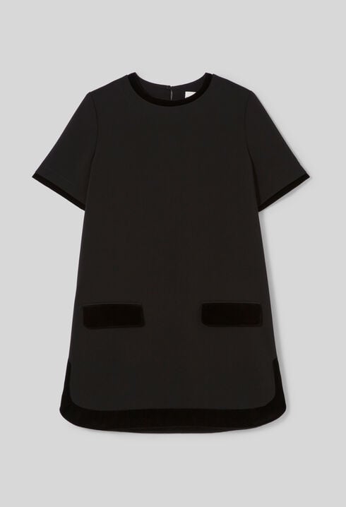 Vestido corto de terciopelo