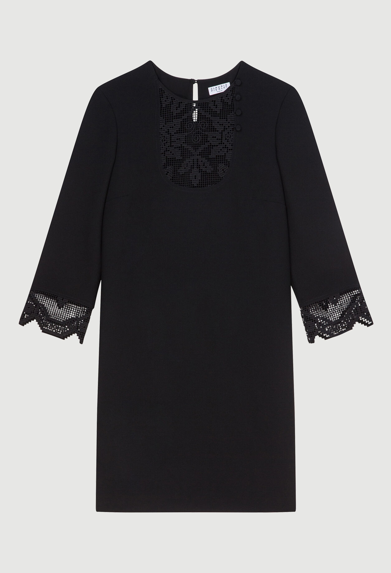 Vestido con acabados de encaje