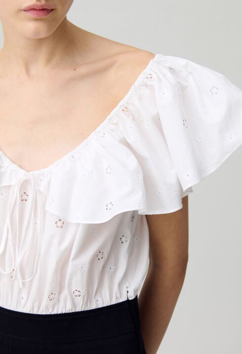 Vestido corto de dos tejidos