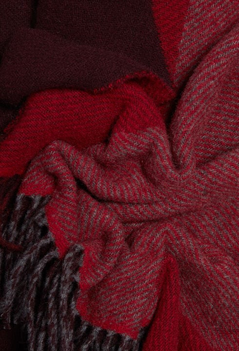 Poncho burdeos de lana